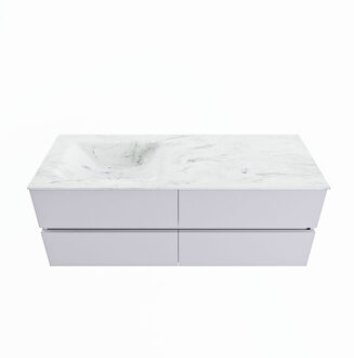 Mondiaz VICA-DLUX 130cm badmeubel onderkast Cale 4 lades. Inbouw wastafel CLOUD links 1 kraangat, kleur Opalo.