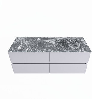 Mondiaz VICA-DLUX 130cm badmeubel onderkast Cale 4 lades. Inbouw wastafel CLOUD rechts 1 kraangat, kleur Lava.