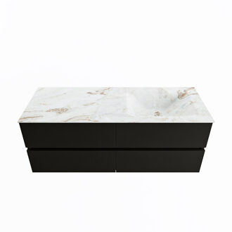 Mondiaz VICA-DLUX 130cm badmeubel onderkast Urban 4 lades. Inbouw wastafel CLOUD rechts 1 kraangat, kleur Frappe.