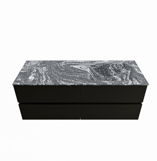 Mondiaz VICA-DLUX 130cm badmeubel onderkast Urban 4 lades. Inbouw wastafel CLOUD rechts 1 kraangat, kleur Lava.