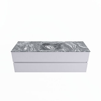 Mondiaz VICA-DLUX 150cm badmeubel onderkast Cale 2 lades. Inbouw wastafel CLOUD midden 1 kraangat, kleur Lava.