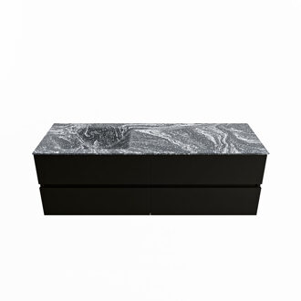 Mondiaz VICA-DLUX 150cm badmeubel onderkast Urban 4 lades. Inbouw wastafel CLOUD links 1 kraangat, kleur Lava.