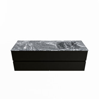 Mondiaz VICA-DLUX 150cm badmeubel onderkast Urban 4 lades. Inbouw wastafel CLOUD rechts 1 kraangat, kleur Lava.