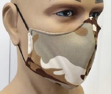 Mondkapje Camouflage/kaki Herbruikbaar Groen, Multikleur - Print