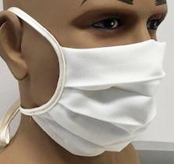 Mondkapje Plooien Creme Geel - Beige - Creme, Wit - Transparant