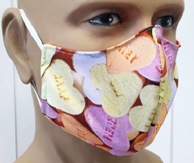 Mondkapje Snoephartjes/Oranje Oranje, Multikleur - Print