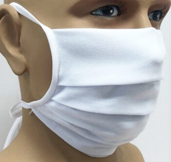 Mondkapje Wit Plooien Wit - Transparant