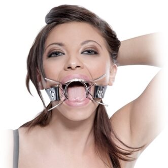 Mondknevel Spider Gag Zwart / Zilver