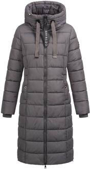 Mondmädchen dames wintermantel met capuchon en fleecevoering Zwart