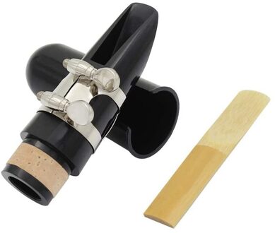 Mondstuk Kit, Inclusief Ligatuur + Klarinet Riet 2.5 + Zwart Klarinet Mondstuk Plastic Cap Muziekinstrument Accessoires