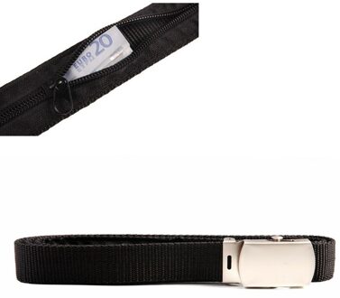 Money belt - Canvas anti-diefstal riem met geld/documenten opbergvakje voor op reis/festivals