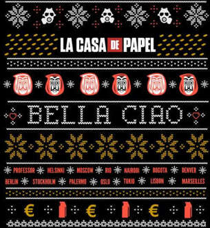 Money Heist Bella Ciao Unisex Christmas Sweatshirt - Black - L - Zwart