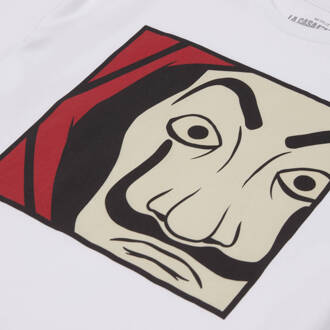 Money Heist Dali Mask Close Up Unisex T-Shirt - White - L - Wit