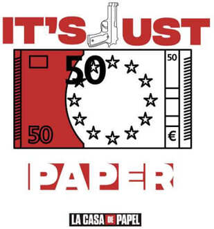 Money Heist It's Just Paper Men's T-Shirt - Wit - XXL - Wit