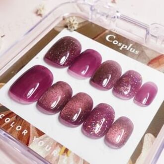 Monina Premium Wearable Gel Nail Tips Set Black Kary Berry - 1 Set