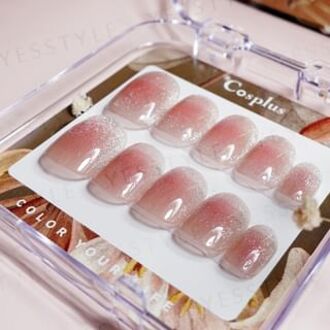 Monina Premium Wearable Gel Nail Tips Set Halo Blush Cat Eye - 1 Set