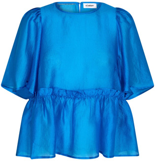 Moniquecc Flow Blouse - New Blue Co'Couture , Blue , Dames - XS