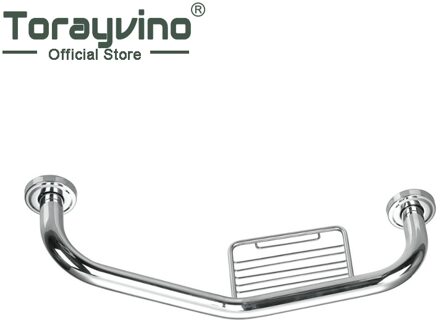 MONITE Gratis Rvs 6309 Bad Leuningen Badkamer Veiligheid Handgreep Douche Chrome Hand Rail Met Zeepschaal