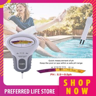 Monitor Meter Digitale Draagbare Meting Water Ph CL2 Chloor Tester Tds Pen Niveau Meter Voor Zwemmen Poo