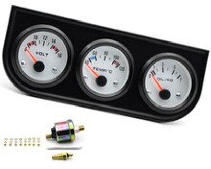 Monitoring Triple Gauge Kit Truck Meten Vervanging Accessoires Set Onderdelen Elektrische 2 ''Dc 12V 52Mm