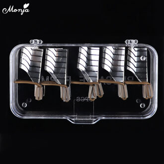 Monja 5 Stks/set Nail Art Herbruikbare Gebogen Guide Nail Vorm Acryl Uv Gel Extension Builder Verstelbare Folie Stencil Manicure Tool