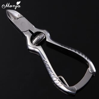 Monja Nail Art Rvs Cuticle Nipper Clipper Cutter Schaar Dode Huid Remover Pedicure Tool
