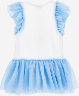 Monnalisa Meisjes Alice In Wonderland Jurk in Blauw - 2J / 92cm