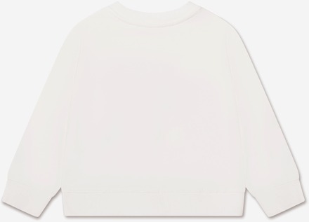 Monnalisa Meisjes Roze Panter Sweatshirt in Ivoor - 3J / 98cm