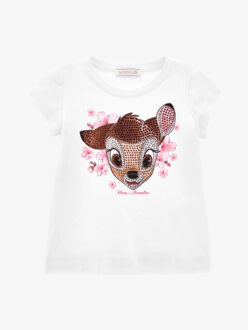 Monnalisa Meisjes t-shirt bambi Wit - 122