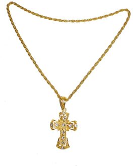Monniken/Prietsres verkleed ketting met kruis