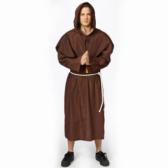 Monniken verkleedkleding pij - kostuum - bruin - voor heren - carnaval - religieius