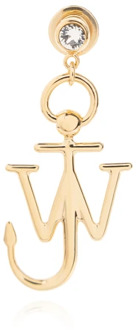 Mono oorbel met logo JW Anderson , Yellow , Dames - ONE Size