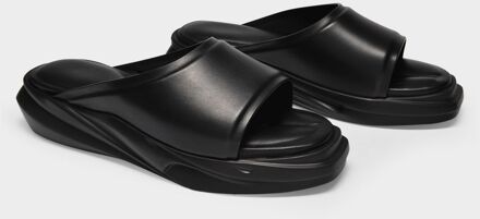 Mono sandalen in zwart leer