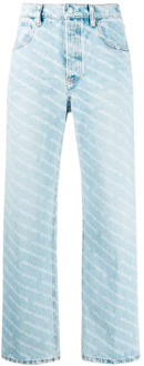 Monogram Bootcut Jeans Alexander Wang , Blue , Dames - W26,W25,W27,W29