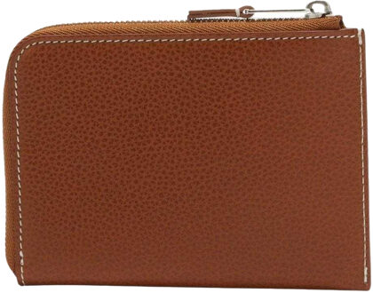 Monogram Leren Kaarthouder met Ritssluiting (Bruin) - maat
