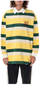 Monogram Rugby Polo Shirt Palm Angels , Yellow , Heren - L,M