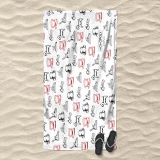 Monopoly Figures Pattern Beach Towel