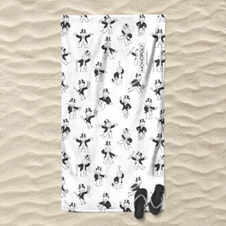 Monopoly Man Pattern Beach Towel