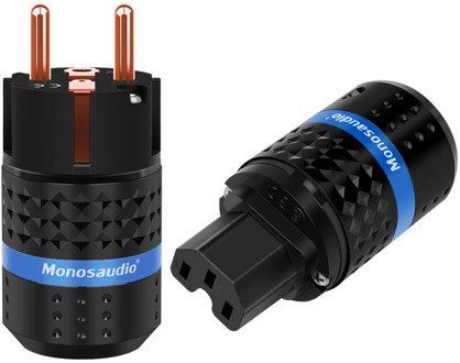 Monosaudio E102/F102 99.998% Pure Copper Schuko Power Plug European standard Power Connector IEC Female Plug