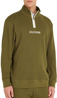 Monotype Half Zip Sweater Heren donker groen - XL