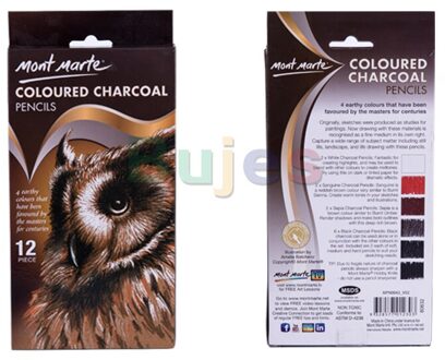 Mont Marte Witte Kleur Carbon Tekening Potlood 12 Kleur Bruin Tekening Schets Kleur Art Carbon Pen Bruin Art Supplies