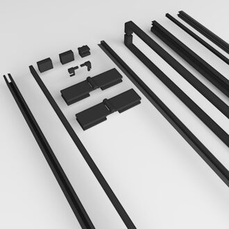 Montageset Sanivo Vigo Voor Nisdeur Mat Zwart