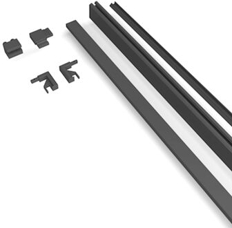 Montageset Sanivo Vigo Voor Zijwand Mat Zwart