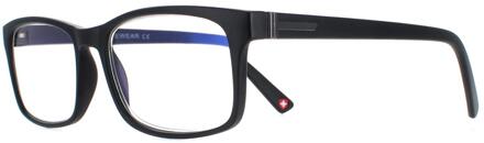 Montana Leesbril BLF73 Mat Zwart Blauw Licht Blok +1,00