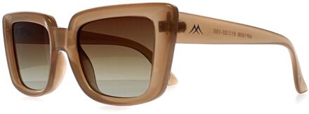 Montana MP193 B glanzende lichtbruine crème bruine gradiënt gepolariseerde zonnebril