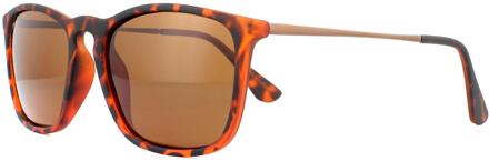 Montana MP34C- zonnebril havana- vierkant metalen veren- polarizerend