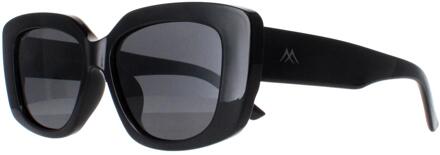 Montana MP56 glanzend zwarte smoke gepolariseerde zonnebril - maat