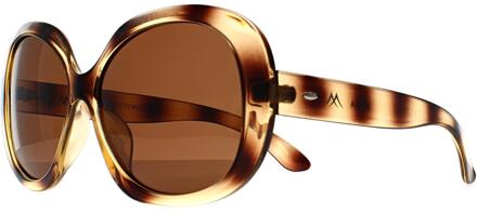 Montana MP63 Een glanzende zacht demi bruin gepolariseerde zonnebril - maat