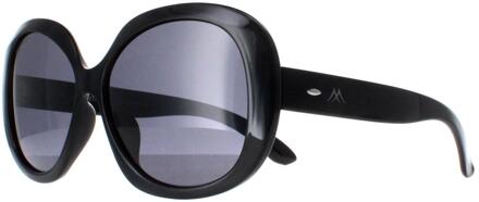 Montana MP63 glanzend zwarte smoke gepolariseerde zonnebril - One Size