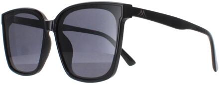 Montana MP67 glanzend zwarte smoke gepolariseerde zonnebril - One Size